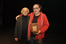 Il Maestro Silvio Donati, della Giuria Colonna Sonora, e Miguel Mato (Argentina), regista del film premiato "Homo Viator"